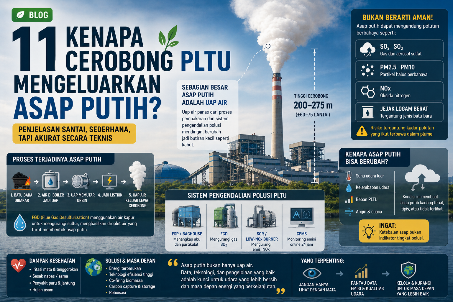 asap putih pltu